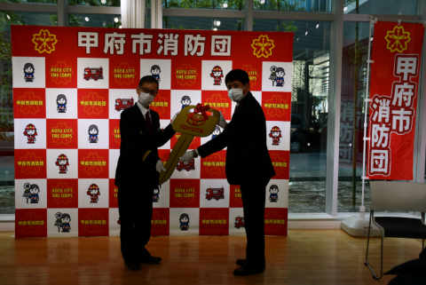 春日分団消防ポンプ自動車貸与式3