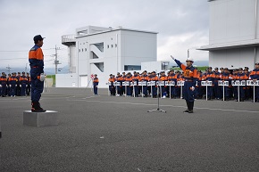 甲府市消防団員消防操法大会1