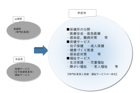 中核市が提供できるサービスのイメージ
