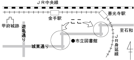 地図:クランクの位置