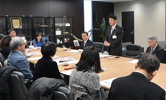 2月21日 武蔵野市社会教育委員 市長・教育長表敬訪問の写真