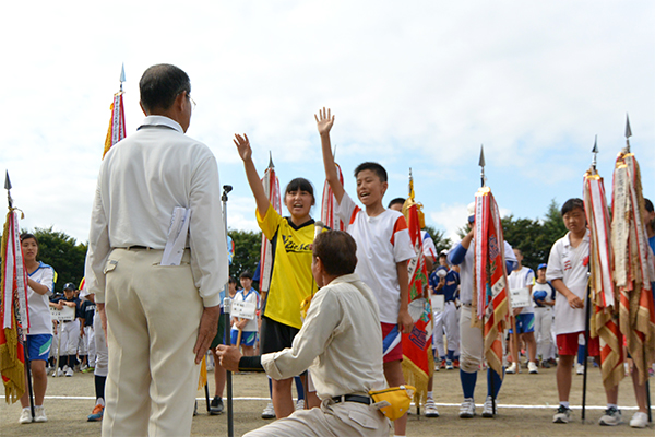 8月5日 第55回甲府市子どもクラブ中央球技大会 開会式の写真2