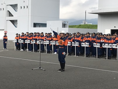 第54回甲府市消防団員消防操法大会の写真1