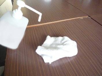 アルコール消毒液の方法の画像
