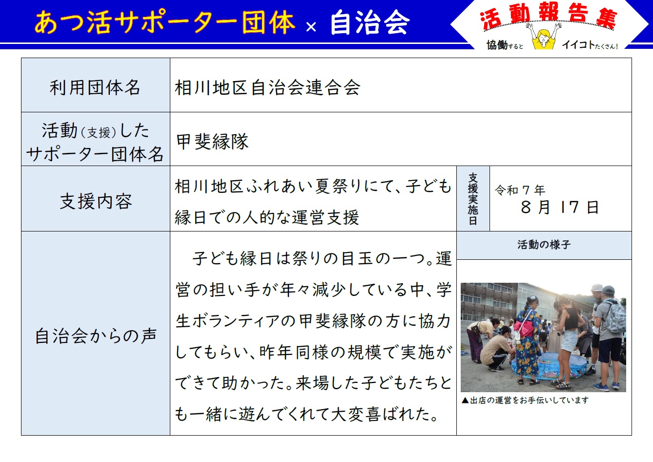 2025相川地区夏祭り