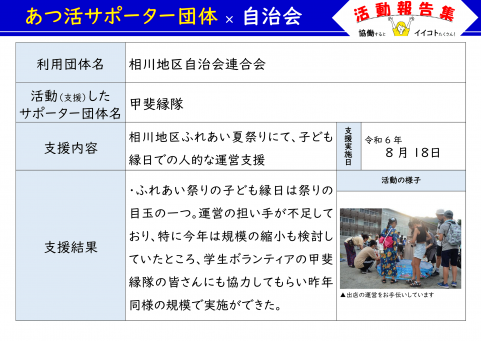 甲斐縁隊_活動報告