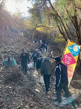 親子による「中道往還」歴史探検隊1
